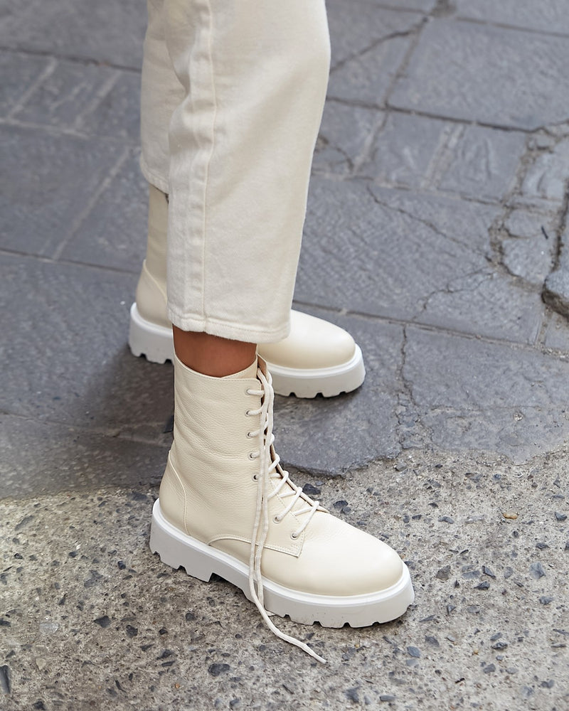 True Boots Beige - REAL LEATHER