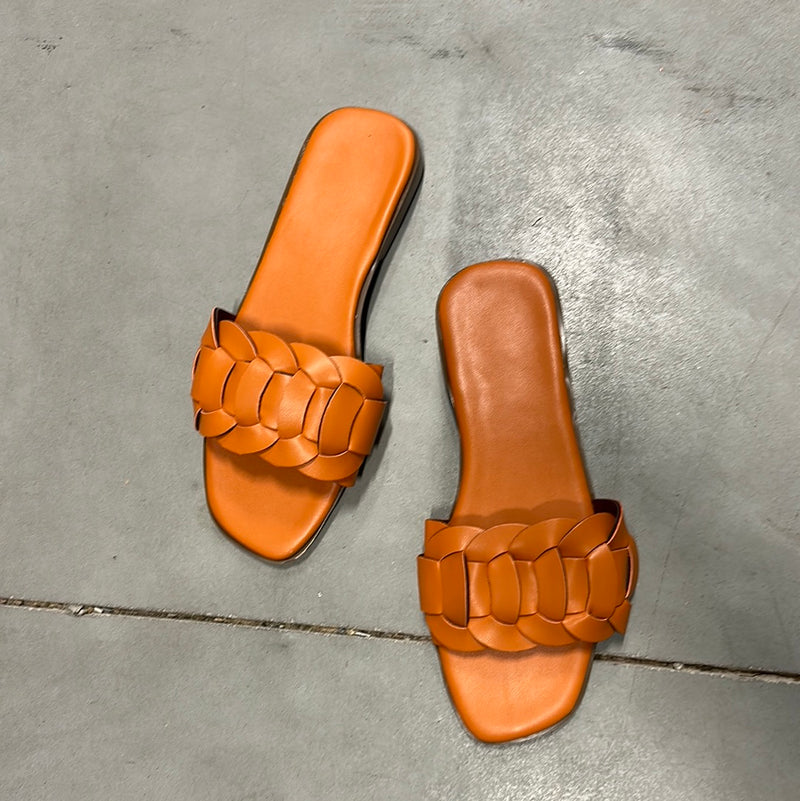 Crush slippers oranje