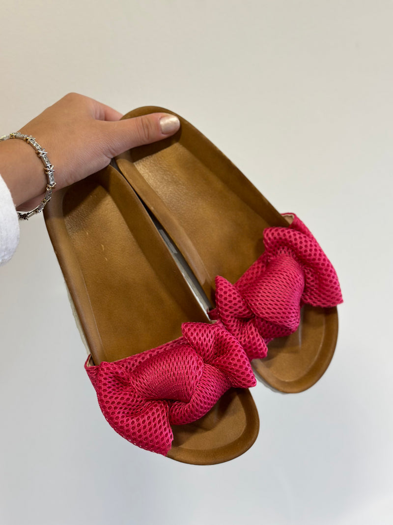 Pink bow slides