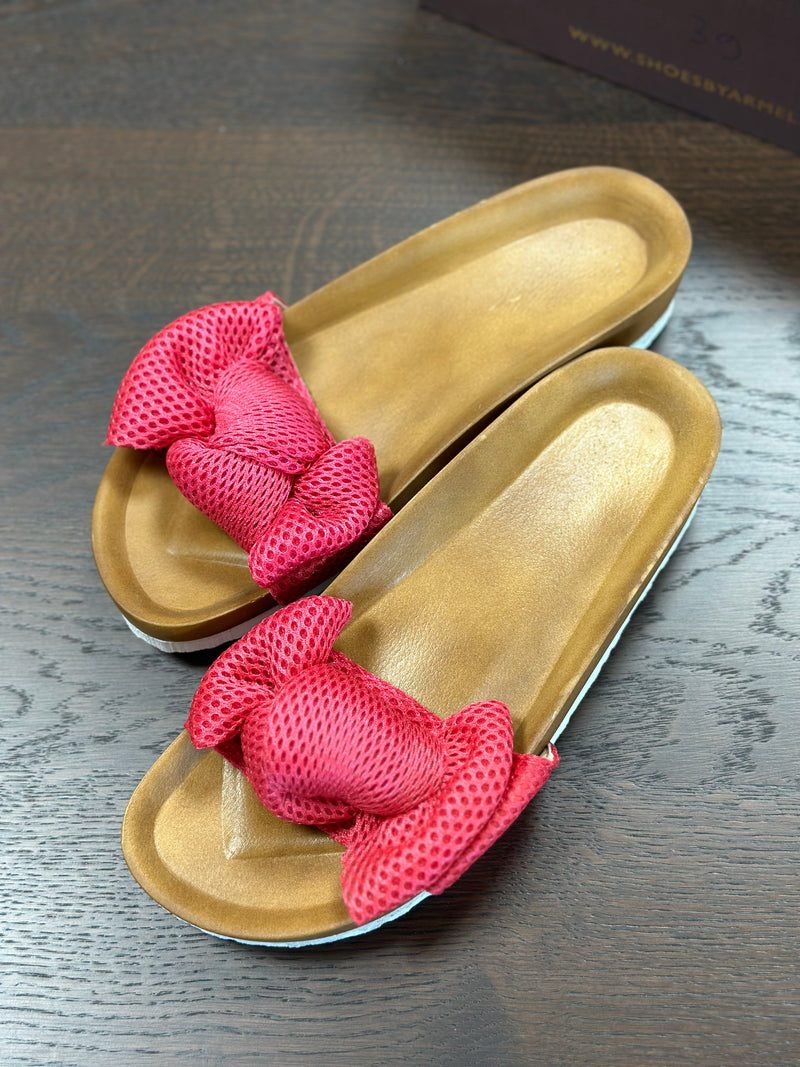 Pink bow slides