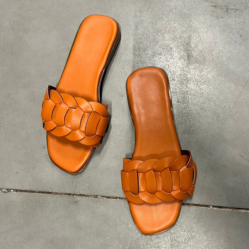 Crush slippers oranje