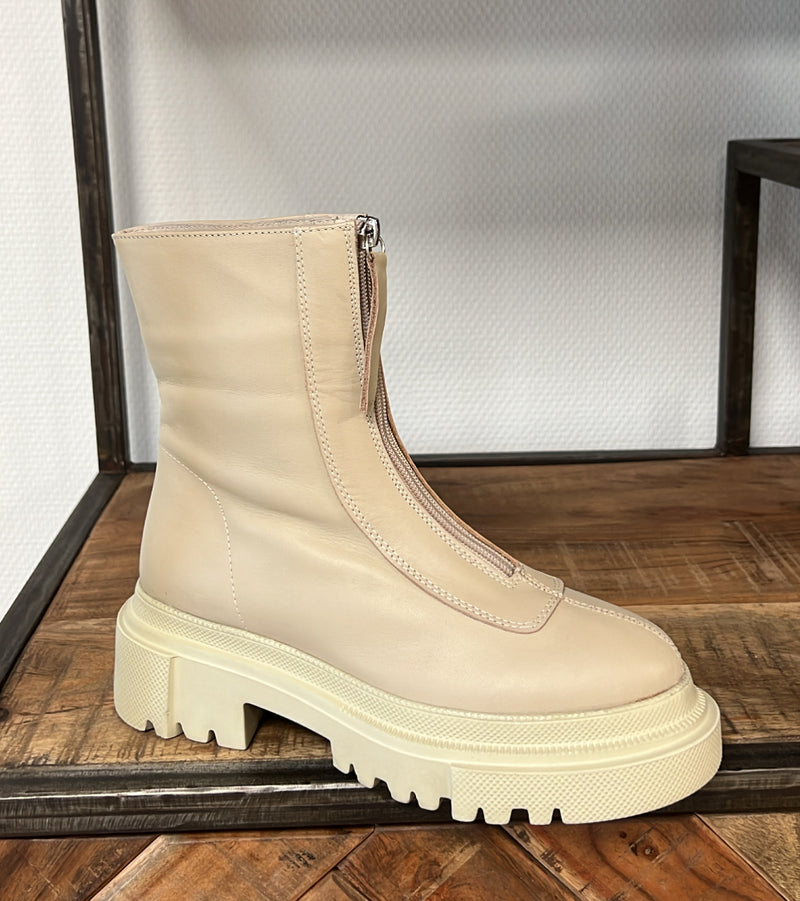Mason Boots Beige - REAL LEATHER