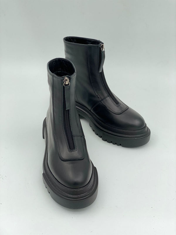 Mason Boots Black - REAL LEATHER