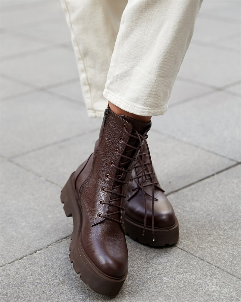 True Boots Brown - REAL LEATHER