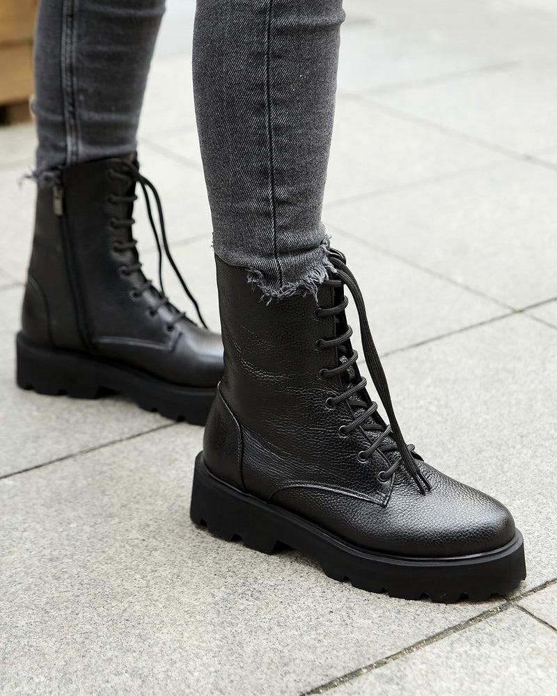 True Boots Black - REAL LEATHER