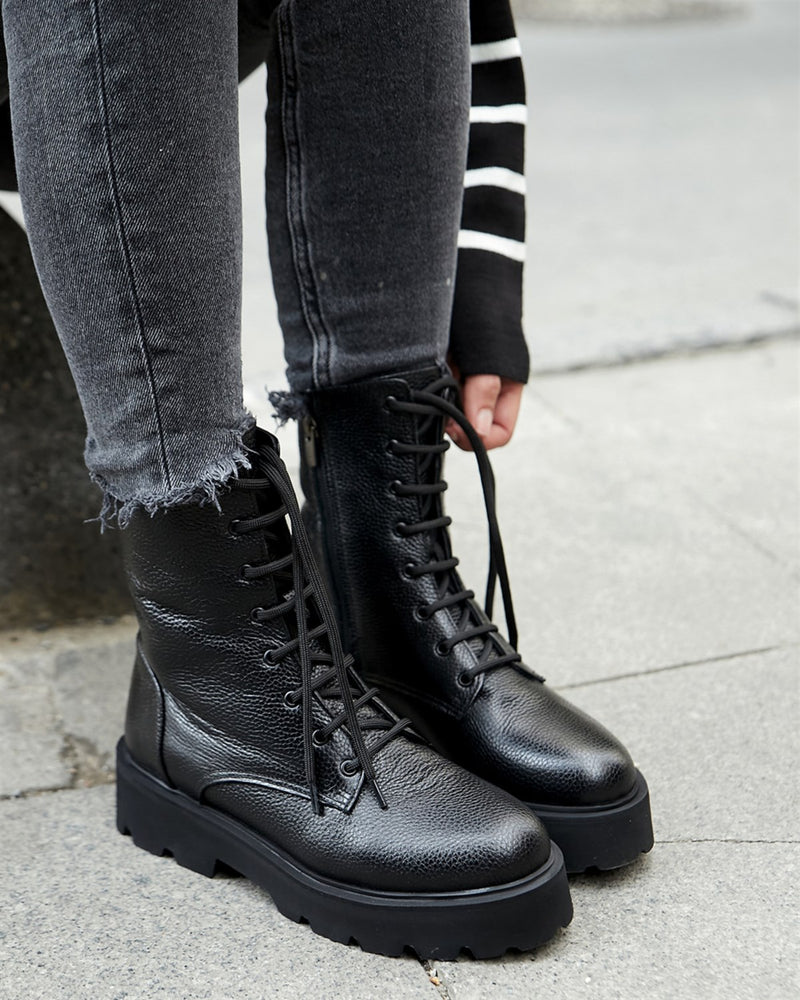 True Boots Black - REAL LEATHER