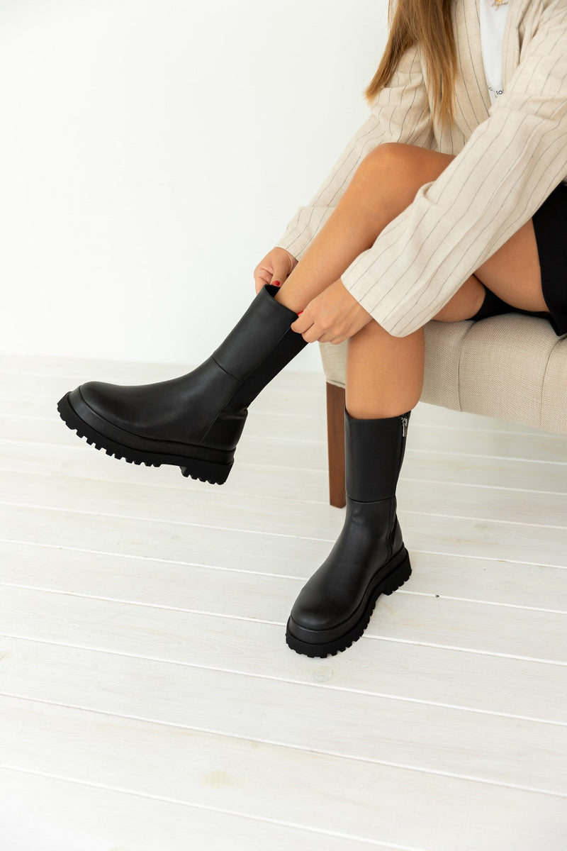 Bahar boots black leather